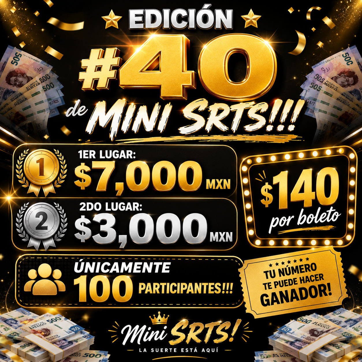 Edición 40 Se van $7mil Primer lugar y $3mil segundo Lugar